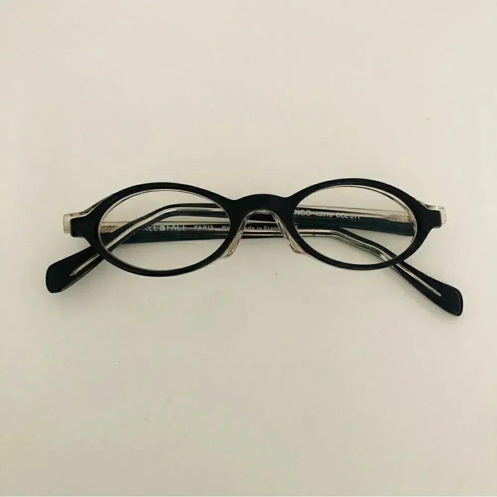 Rare Authentic Face a Face BINGO Oval Black/Clear Eye Glasses France